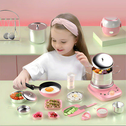 🎁[Beste cadeau voor kinderen]🍳Real Cooking Mini Keukenspeelgoed voor Kinderen - Set van 22 Stuks