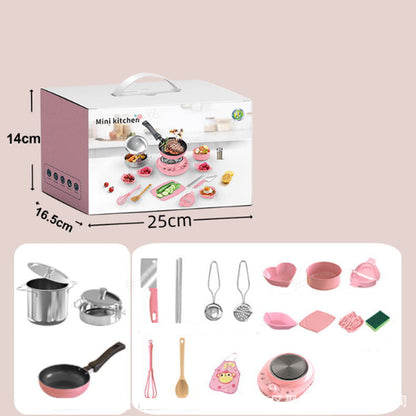 🎁[Beste cadeau voor kinderen]🍳Real Cooking Mini Keukenspeelgoed voor Kinderen - Set van 22 Stuks