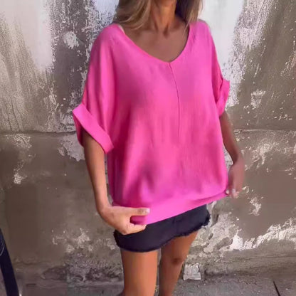 ❤️‍🔥Summer Hot Sale-60% Off😘Women's Loose Casual V-Neck Shirt T-Shirt