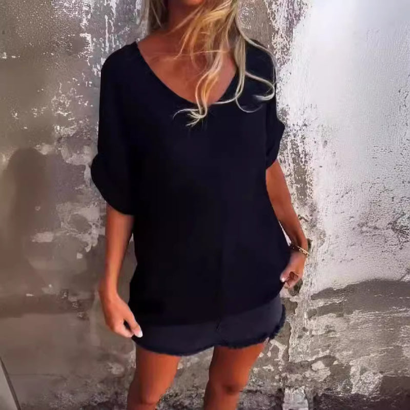 ❤️‍🔥Summer Hot Sale-60% Off😘Women's Loose Casual V-Neck Shirt T-Shirt