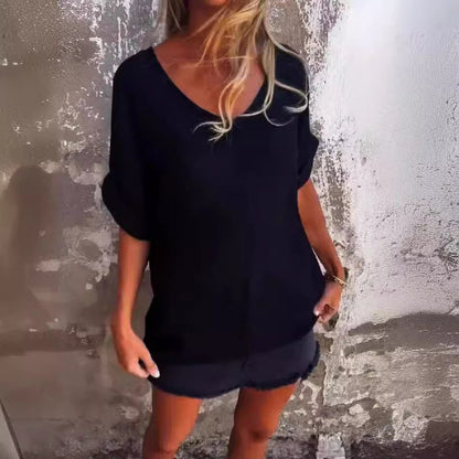 ❤️‍🔥Summer Hot Sale-60% Off😘Women's Loose Casual V-Neck Shirt T-Shirt