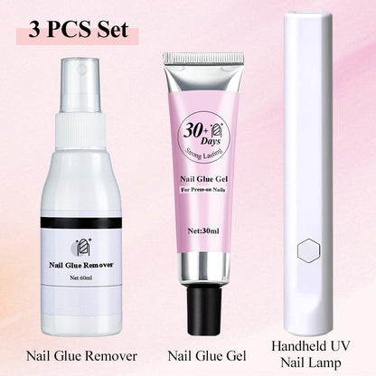 Best Gift💅🏻Strong Lasting Nail Glue Gel Set for Press-on Nails