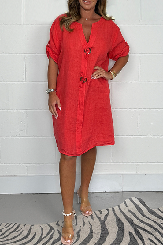 🔥Summer Promotion 50% OFF 🔥Button Up Tunic Dress