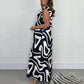 💕LAST DAY SALE 49% OFF💕Women's Summer Ruffled Wide-Leg Jumpsuit With Geometric Prints