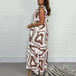 💕LAST DAY SALE 49% OFF💕Women's Summer Ruffled Wide-Leg Jumpsuit With Geometric Prints