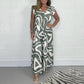 💕LAST DAY SALE 49% OFF💕Women's Summer Ruffled Wide-Leg Jumpsuit With Geometric Prints