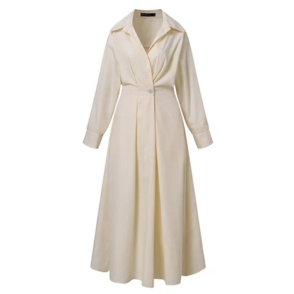 🔥Hot Sale 50% OFF💃Women's Pure Cotton Shirt Collar Dress