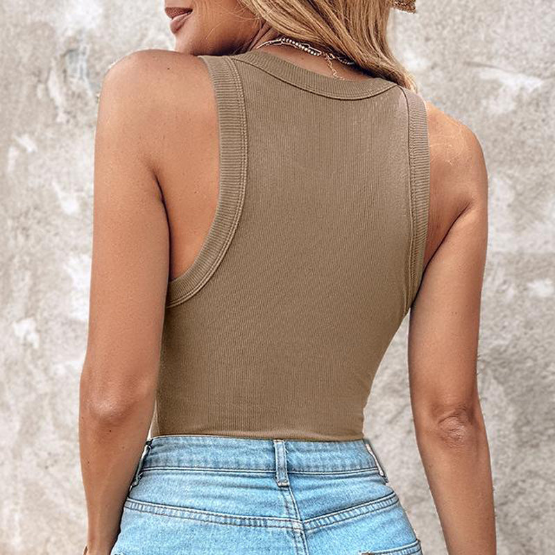 🔥LAST DAY SPECIAL PRICE: ￡9.97!!🔥Ribbed Stretchy Tank Top with Shelf Bra