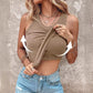 🔥LAST DAY SPECIAL PRICE: ￡9.97!!🔥Ribbed Stretchy Tank Top with Shelf Bra