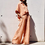 🔥2025 HOT SALE💃✨Women's Casual Cotton Linen Two-Piece Set