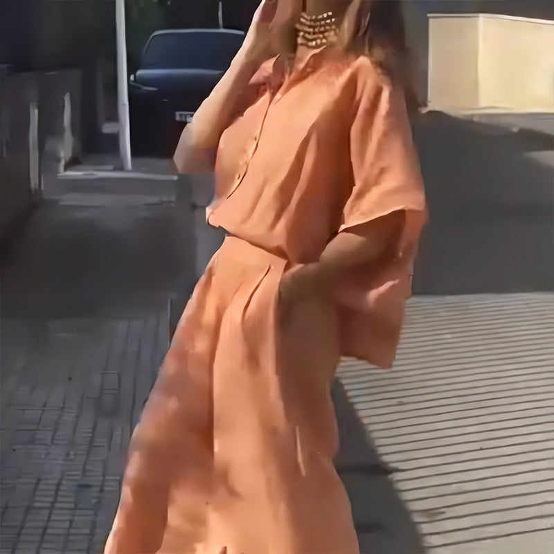 🔥2025 HOT SALE💃✨Women's Casual Cotton Linen Two-Piece Set