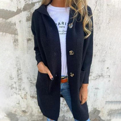 ✨New Arrival✨🌸Button-down cardigan with hood for women