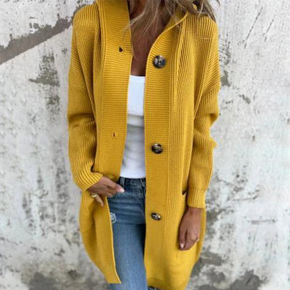 ✨New Arrival✨🌸Button-down cardigan with hood for women