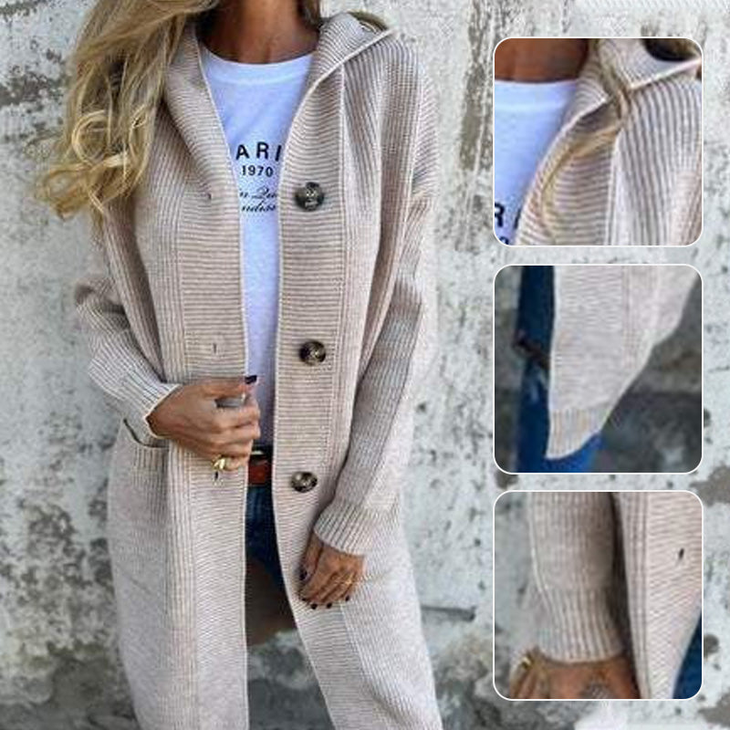 ✨New Arrival✨🌸Button-down cardigan with hood for women