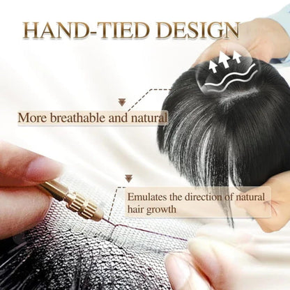 🔥Big price reduction🔥Natural Hair Toppers with Bangs for Women🛒