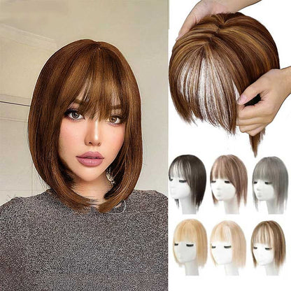 🔥Big price reduction🔥Natural Hair Toppers with Bangs for Women🛒