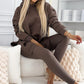 💖Limited Sale 50% OFF💖Women's Fashion Solid Color Hoodie And Lined Leggings Two-Piece Set