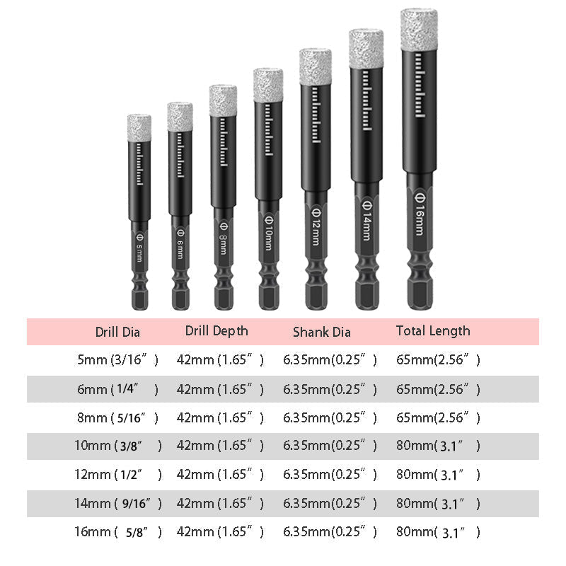 🔩 Hot sale🔩 Hexagonal Shank Drill Bits for Marble /Tile /Stone