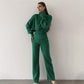 💖Limited Sale 50% OFF💖Women's Long-sleeve High Neck Crop Top and Pants Set