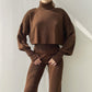 💖Limited Sale 50% OFF💖Women's Long-sleeve High Neck Crop Top and Pants Set
