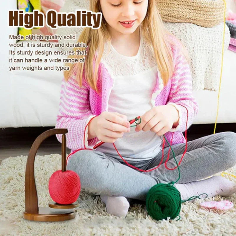 Wooden Yarn Spool Rack for Knitting Lovers