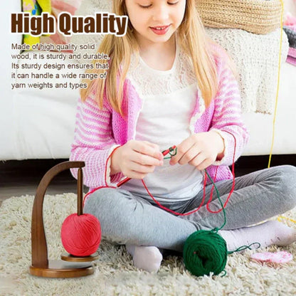 Wooden Yarn Spool Rack for Knitting Lovers