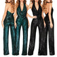 ✨Spring Specials✨Women's Sparkly Sexy Halter Neck Slim Fit Jumpsuit