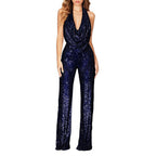 ✨Spring Specials✨Women's Sparkly Sexy Halter Neck Slim Fit Jumpsuit