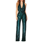 ✨Spring Specials✨Women's Sparkly Sexy Halter Neck Slim Fit Jumpsuit