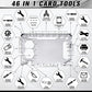 46 in 1 Metal Stainless Steel Survival Pocket Multitool
