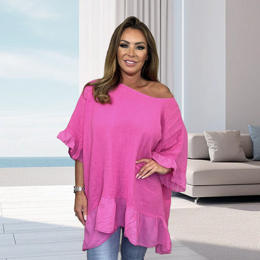 ✨Spring Style Alert🌸Loose Pleated Off Shoulder Blouses for Women