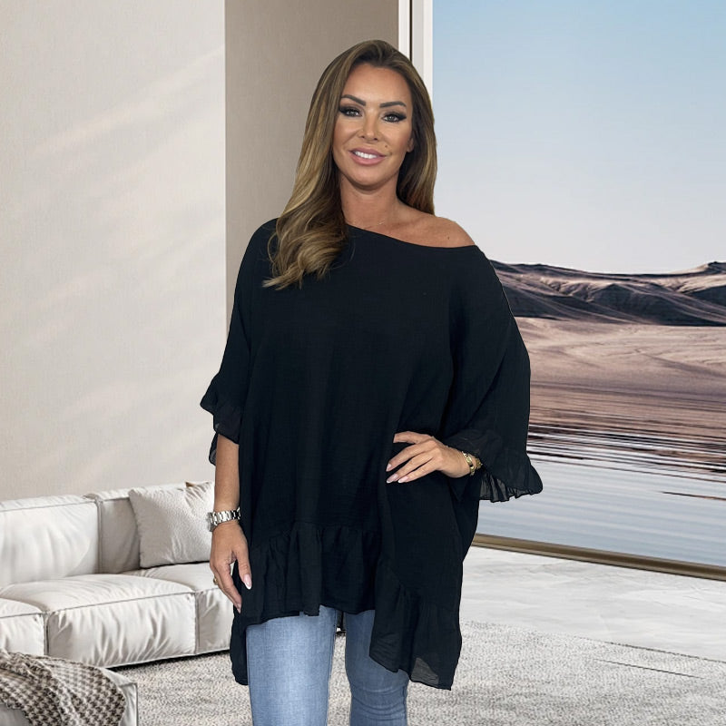 ✨Spring Style Alert🌸Loose Pleated Off Shoulder Blouses for Women