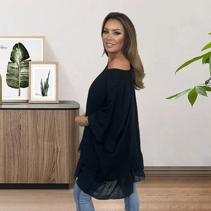 ✨Spring Style Alert🌸Loose Pleated Off Shoulder Blouses for Women