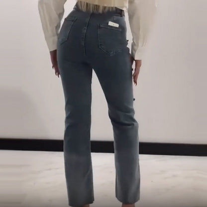 💎2025 HOT SALE👖Women's Jeans With Shiny Rhinestones And Chic Slit✨