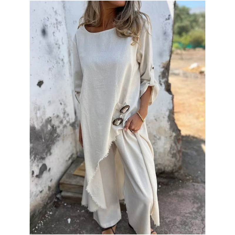🎉2025 Women's Irregular Dress and Loose Fit Pants（The more you buy, the higher the discount）