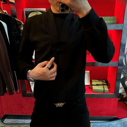 🔥🔥Men's Faux Two Piece Long Sleeve Top