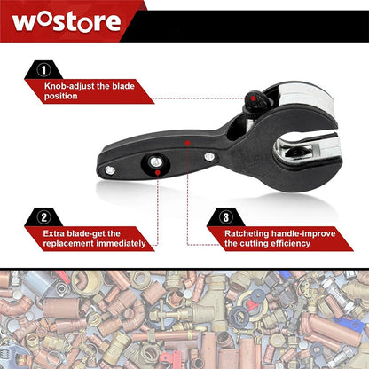 🔥HOT SALE🔥 3-Piece Ratcheting Tubing Cutter Set