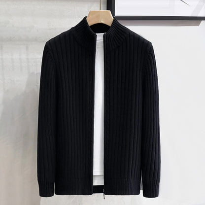 🔥2025 HOT SALE🔥 Men's Zipper Knit Sweater with Half-High Neck