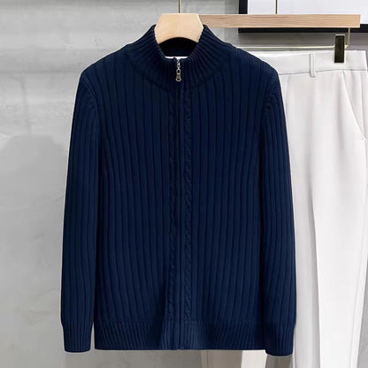 🔥2025 HOT SALE🔥 Men's Zipper Knit Sweater with Half-High Neck