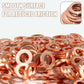 📀100/200 PCS Copper Flat Washer Assortment Kit
