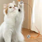 Interaktiver Hüpfball für Katzen mit Federn