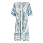 💃Big price reduction！ 💝2025 Ethnic New Style Casual printed V-neck dress