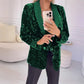 💖Limited Sale 50% OFF💖Women's Fashionable Long Sleeve Sequin Blazer