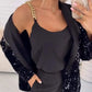 💖Limited Sale 50% OFF💖Women's Fashionable Long Sleeve Sequin Blazer