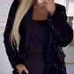 💖Limited Sale 50% OFF💖Women's Fashionable Long Sleeve Sequin Blazer