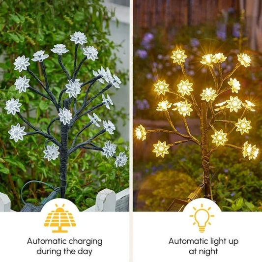 🔥LIMITED SALE 50% OFF🔥Outdoor Waterproof Cherry Blossom  Multicolor Solar Garden Lights