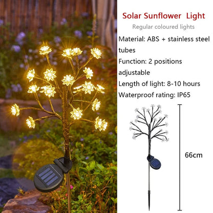 🔥LIMITED SALE 50% OFF🔥Outdoor Waterproof Cherry Blossom  Multicolor Solar Garden Lights