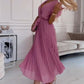 🔥50% OFF💗Women's Solid V-Neck Pleated Flowy Dress