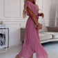 🔥50% OFF💗Women's Solid V-Neck Pleated Flowy Dress