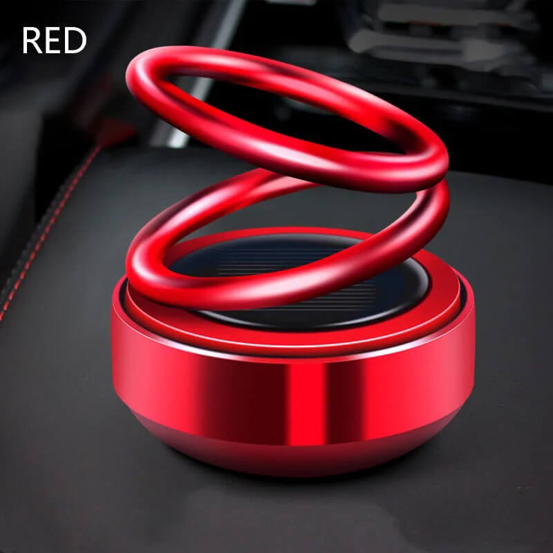 🔥LIMITED SALE 50% OFF🔥Solar Rotating Double Ring Suspension Car Aromatherapy Ornament